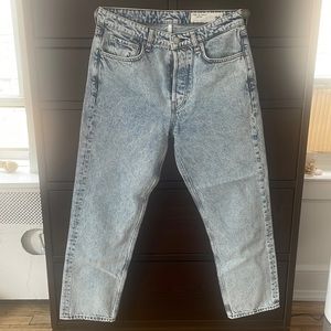 Rag and bone maya high rise ankle slim acid wash jeans